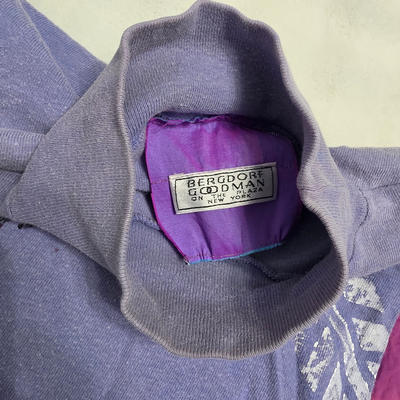 Vintage Bergdorf Goodman Staley Gretzinger Patchwork Turtleneck Tunic Dress Xl — image 3 of 8